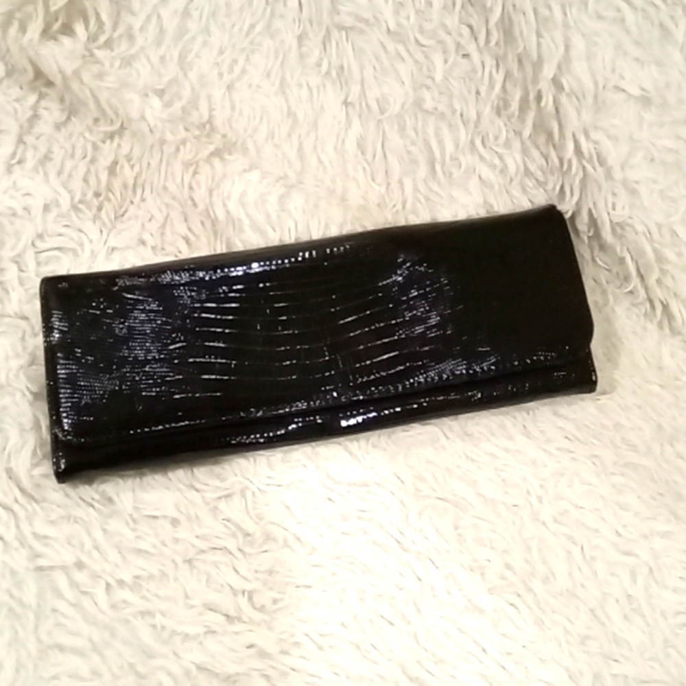 Big Buddha Black and Red Textured Clutch